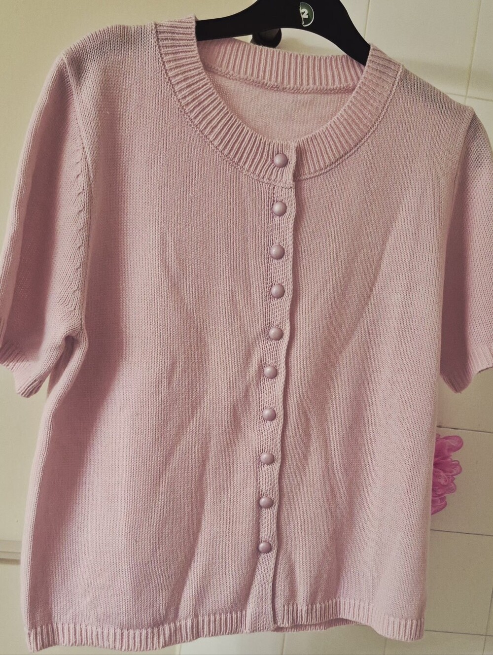 Pink Button Up Sweater - Picture 2 of 4